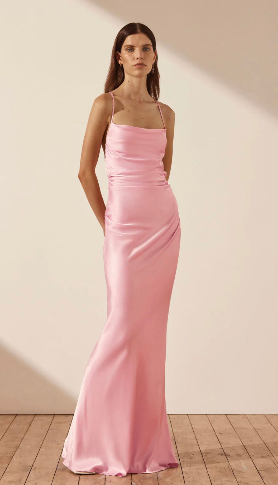 La Lune Strapless Ruched Bodice Maxi Dress | Lemon | Dresses | Shona Joy