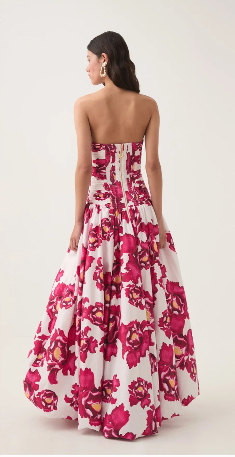 Aje Behold Blooming maxi dress back view