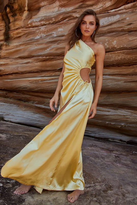 Mustard shop gold dress